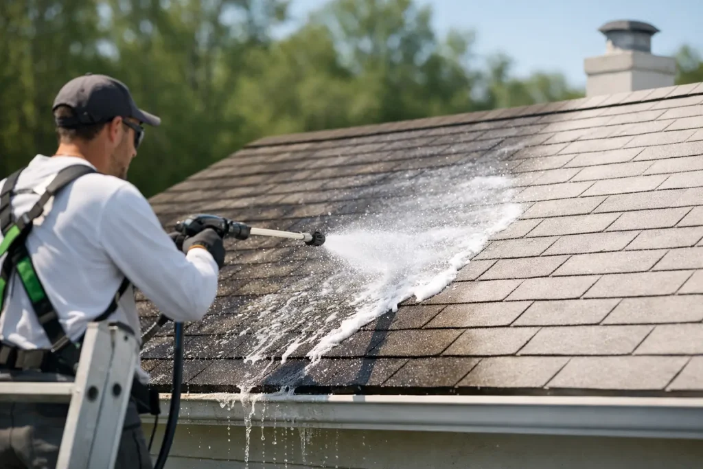Soft Wash Roof Cleaning Without Roof Damage