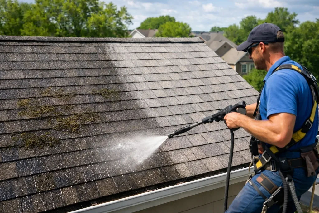 Lancaster Roof Cleaning Without Shingle Damage