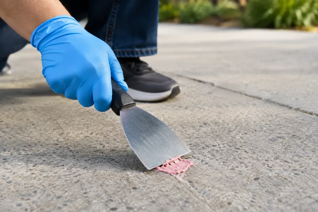 How to Remove Gum From Sidewalks Without Damage