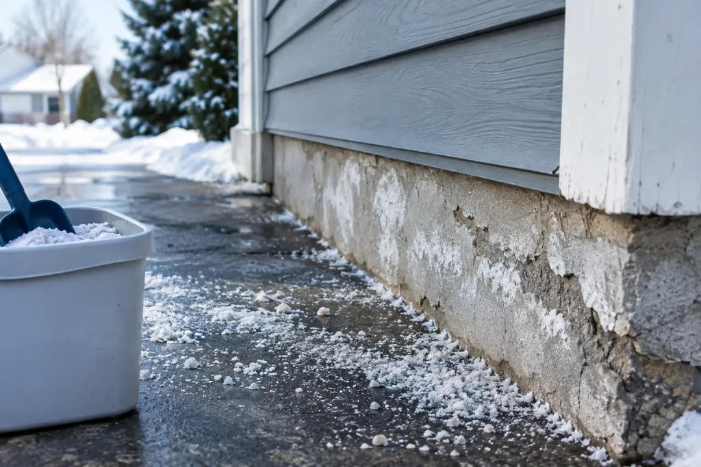 How Winter Salt Damages Your Home's Exterior