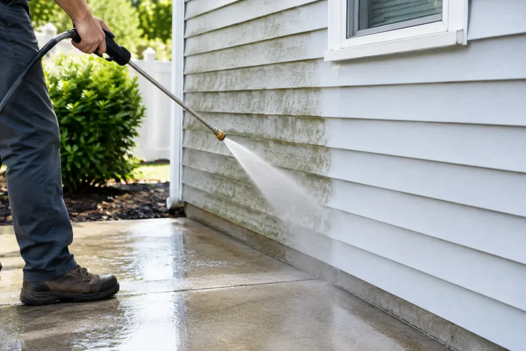 Humidity Stain Removal for Siding and Concrete